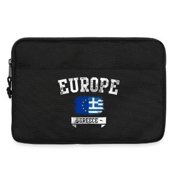 Fusion du drapeau Europe Grecque - Sacoche pour ordinateur portable 13 pouces - noir - Devant
