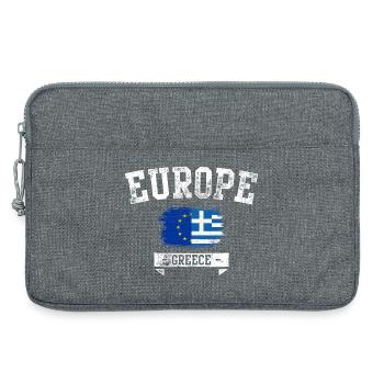 Europa Griechenland Flaggenfusion - Laptoptasche 13" - Grau meliert - Vorne