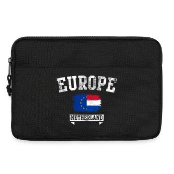 Europe Pays-Bas Drapeau Grunge - Sacoche pour ordinateur portable 13 pouces - noir - Devant