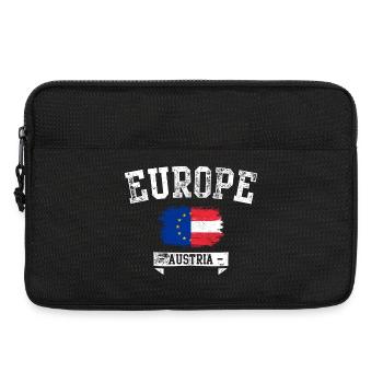 Drapeau Europe Autriche Pinceau - Sacoche pour ordinateur portable 13 pouces - noir - Devant