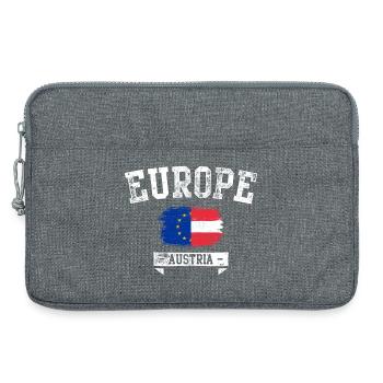 EuropeFlag Austria Brush - Laptop bag 13" - heather grey - Front
