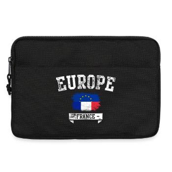 Frankreich Flagge Bürste Europa - Laptoptasche 13" - Schwarz - Vorne