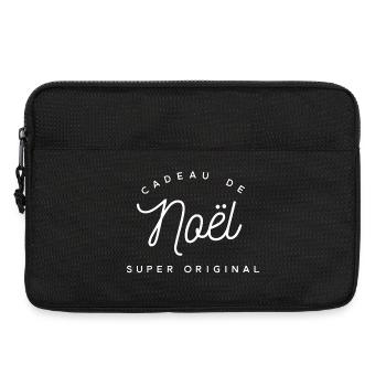 Cadeau de Noël super original - Sacoche pour ordinateur portable 13 pouces - noir - Devant
