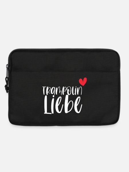 Trampolin Liebe Springen Hobby Geschenk - Laptoptasche 13" - Schwarz