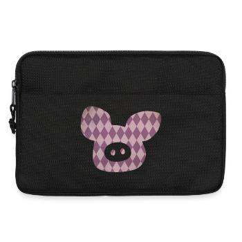 Pig Head Diamond Lucky Sow Lucky Charm 2023 - Laptop bag 13" - black - Front