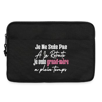 Je Ne Suis Pas À La Retraite Je Suis Grandmére - Sacoche pour ordinateur portable 13 pouces - noir - Devant