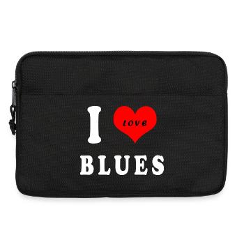 J'adore le blues - Sacoche pour ordinateur portable 13 pouces - noir - Devant
