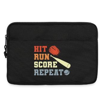 Baseball Slogan - Laptop bag 13" - black - Front