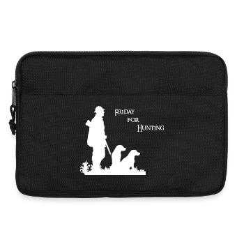 Friday for Hunting - Jagt Motiv mit Jäger & Hund - Laptoptasche 13" - Schwarz - Vorne