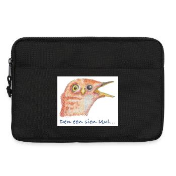 PlattSnack – Den een sien Uul... - Laptoptasche 13" - Schwarz - Vorne
