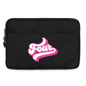 Quatre 4ème anniversaire pour les filles de 4 ans - Sacoche pour ordinateur portable 13 pouces - noir - Devant