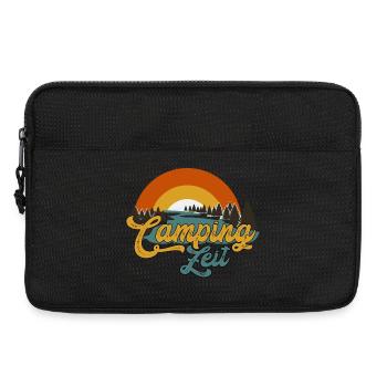 Camper Campingzeit Wohnwagen Grillen Urlaub - Laptoptasche 13" - Schwarz - Vorne