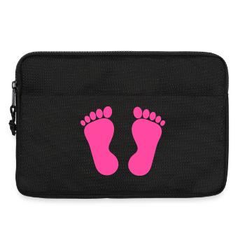 Fuß pinke Füße rosa Fußpflege Podologie - Laptoptasche 13" - Schwarz - Vorne