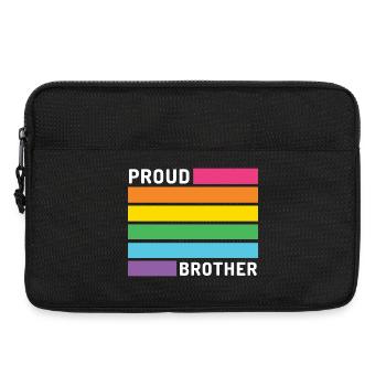 Mois de la fierté LGBT - Proud Brother - Sacoche pour ordinateur portable 13 pouces - noir - Devant