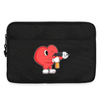Herz Handwerker Bohrmaschine Handwerk - Laptoptasche 13" - Schwarz - Vorne