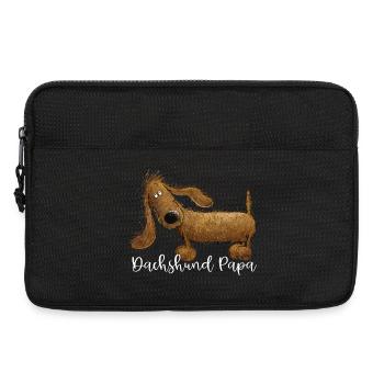 Dachshund Papa Für Dackel Liebhaber - Laptoptasche 13" - Schwarz - Vorne