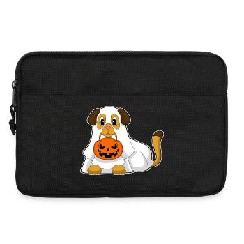 Hund Halloween Kürbis - Laptoptasche 13" - Schwarz - Vorne
