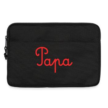 PAPA. FÊTE DES PÈRES. BONNE FÊTE PAPA. BONNE FÊTE. - Sacoche pour ordinateur portable 13 pouces - noir - Devant