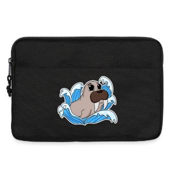 Walross Robbe - Laptoptasche 13" - Schwarz - Vorne