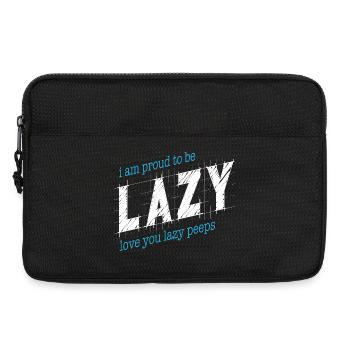 Proud to be lazy - Laptop bag 13" - black - Front