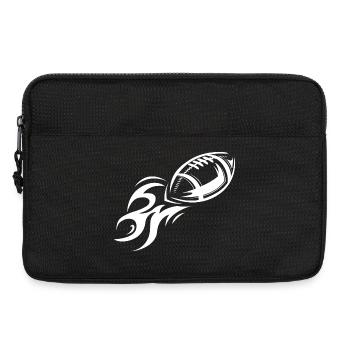 Football Américain Symbole Feu Balle Lancer Vol - Sacoche pour ordinateur portable 13 pouces - noir - Devant