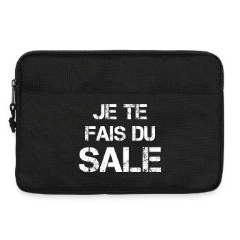 Je te fais du sale - Sacoche pour ordinateur portable 13 pouces - noir - Devant