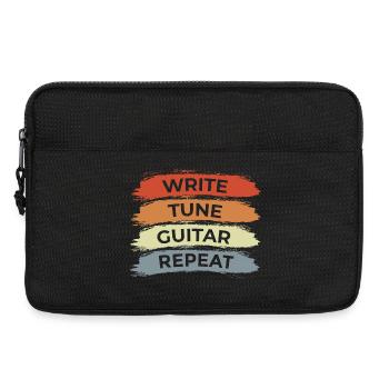 Dicton de guitariste motivateur - Sacoche pour ordinateur portable 13 pouces - noir - Devant