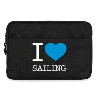 I LOVE SAILING Segeln - Laptop bag 13" - black - Front