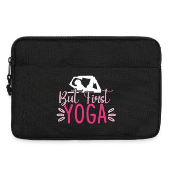 Mais d’abord le yoga - Sacoche pour ordinateur portable 13 pouces - noir - Devant