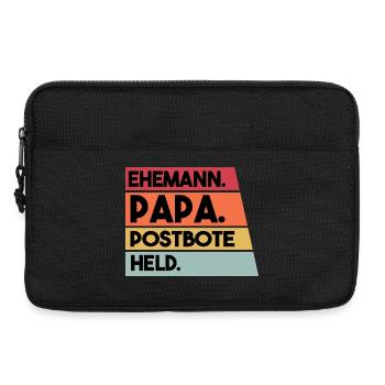 Husband, Dad, Profession, Postman, Hero - Laptop bag 13" - black - Front