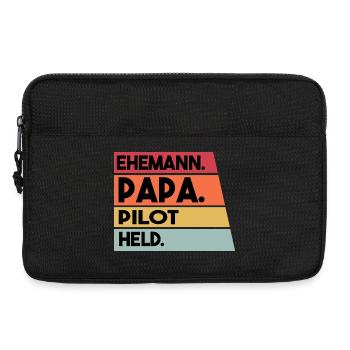 Ehemann Papa Pilot Held - Laptoptasche 13" - Schwarz - Vorne