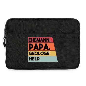 Ehemann Papa Geologe Held - Laptoptasche 13" - Schwarz - Vorne