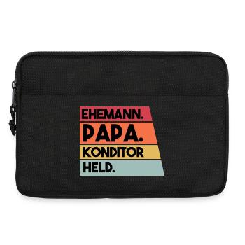 Ehemann Papa Konditor Held - Laptoptasche 13" - Schwarz - Vorne