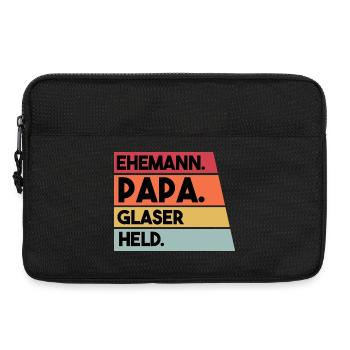 Ehemann Papa Glaser Held - Laptoptasche 13" - Schwarz - Vorne