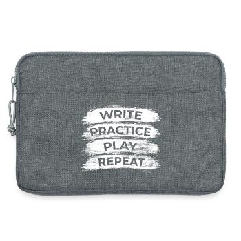 Schreiben Üben Spielen Wiederholen - Laptoptasche 13" - Grau meliert - Vorne