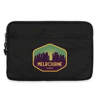 Coucher de soleil sur les toits de Melbourne - Sacoche pour ordinateur portable 13 pouces - noir - Devant