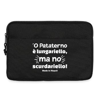 Neapel T-Shirt Neapolitanisches Sprichwort oder Pataterno - Laptoptasche 13" - Schwarz - Vorne