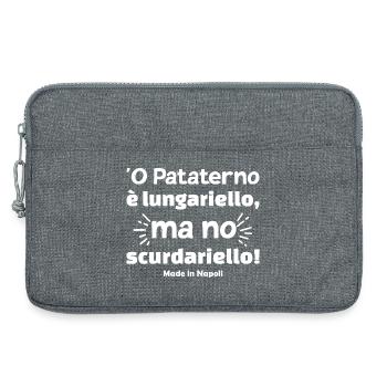 T-shirt Naples proverbe napolitain ou pataterno - Sacoche pour ordinateur portable 13 pouces - gris chiné - Devant