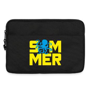 Sommer Oktopus Tischenfisch Urlaub Ferien Meer - Laptoptasche 13" - Schwarz - Vorne