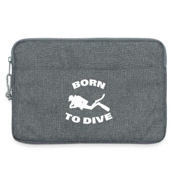 BORN TO DIVE - Laptoptasche 13" - Grau meliert - Vorne
