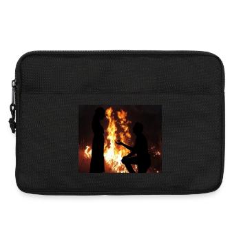 Feuriges Heirats-Silhouette - Laptoptasche 13" - Schwarz - Vorne
