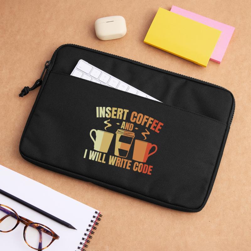 Insert Coffee And I Will Write Code Laptop bag 13"