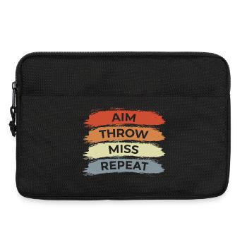 Aim Throw Miss Repeat - Laptop bag 13" - black - Front