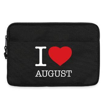 I LOVE AUGUST - Laptop bag 13" - black - Front