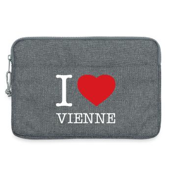 I LOVE VIENNE - Laptoptasche 13" - Grau meliert - Vorne