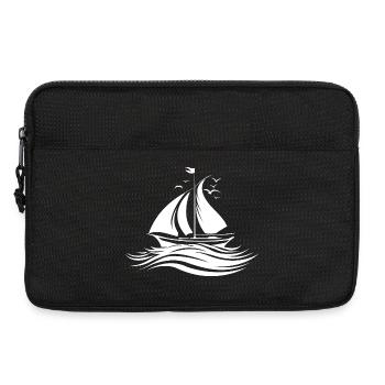 Segeln Skizze - Laptoptasche 13" - Schwarz - Vorne