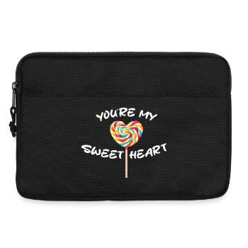 Sweetheart Rainbow Lollipop Valentine's Day Lollipop - Laptop bag 13" - black - Front