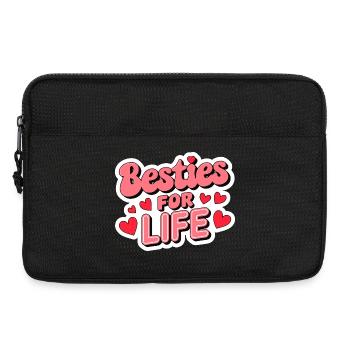 besties for life Galentine’s Day 2026 - Sacoche pour ordinateur portable 13 pouces - noir - Devant