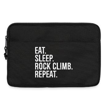 eat sleep rock climb repeat - Laptoptasche 13" - Schwarz - Vorne