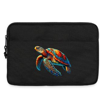 Tortue marine - Sacoche pour ordinateur portable 13 pouces - noir - Devant